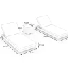 OUTFLEXX Gartenliege 2er Set, desert-beige, Alu/Polyrattan, horizontal verstellbar