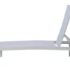 OUTFLEXX Gartenliegen-Set, creme/weiß, Aluminium, 190 x 60 cm, horizontal verstellbar, pulverbeschichtet