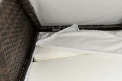 OUTFLEXX Gartenlounge, braun marmoriert, Polyrattan, 8 Pers, wasserfeste Kissenbox