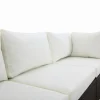 OUTFLEXX Gartenlounge, braun marmoriert, Polyrattan, für 5 Personen, wasserfeste Kissenbox