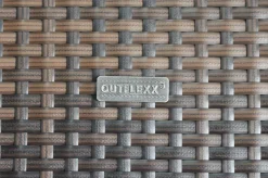 OUTFLEXX Gartenlounge, braun marmoriert, 6 Pers, Polyrattan, wasserfeste Kissenbox