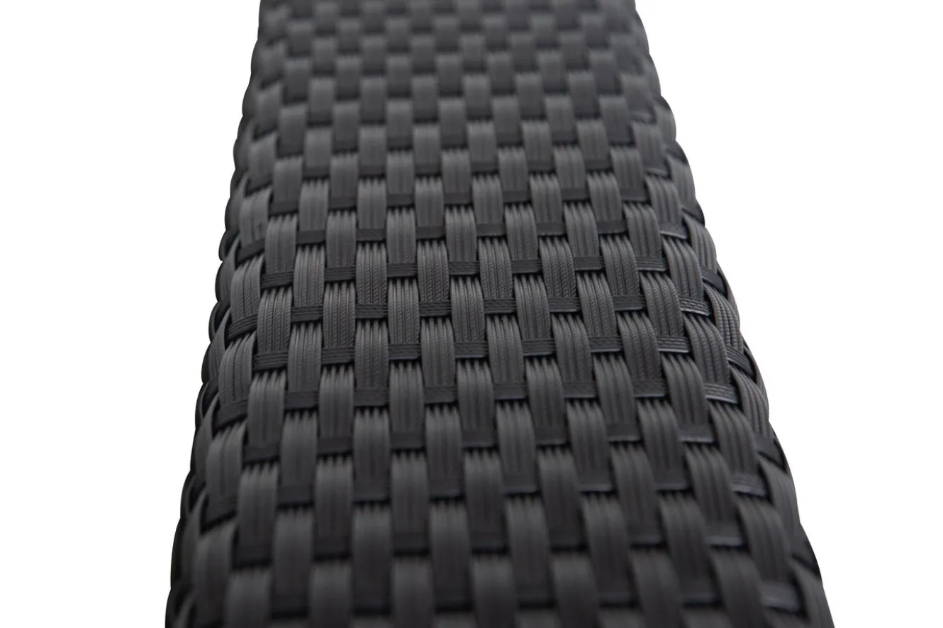 OUTFLEXX Gartenlounge, creme/weiß, schwarz, Polyrattan, 5 Personen, wasserfeste Kissenbox