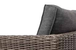 OUTFLEXX Gartenlounge, grau, Polyrattan, 8Personen, mit Sessel, verstellbare Sitzflächen, wasserfeste Kissenbox