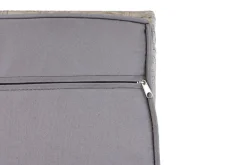 OUTFLEXX Gartenlounge, hellgrau meliert/grau, Polyrattan/Polyester, Tisch 145x79cm, 4 tlg., 7 Pers, inkl. Polster