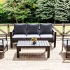 OUTFLEXX Gartenlounge, 5 Personen, inkl. Tisch und Kissen, Aluminium