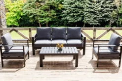 OUTFLEXX Gartenlounge, 5 Personen, inkl. Tisch und Kissen, Aluminium