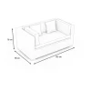 OUTFLEXX Gartensofa, 2-Sitzer, desert-beige, Polyrattan, 151x84x70 cm, waschbar, mit Kissenboxfunktion