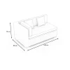 OUTFLEXX Gartensofa, 2-Sitzer, desert-beige, Polyrattan, 2 Personen, mit abnehmbarem Bezug, mit Kissenboxfunktion