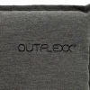 OUTFLEXX Green Auflage für Rollliegen, anthrazit, recyceltes Polyester, 195 x 60 x 6 cm, strapazierfähig, witterungsbeständig