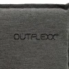 OUTFLEXX Green Sitzkissen für Hochlehner, anthrazit, recyceltes Polyester, 119 x 48 x 6 cm, strapazierfähig, witterungsbeständig