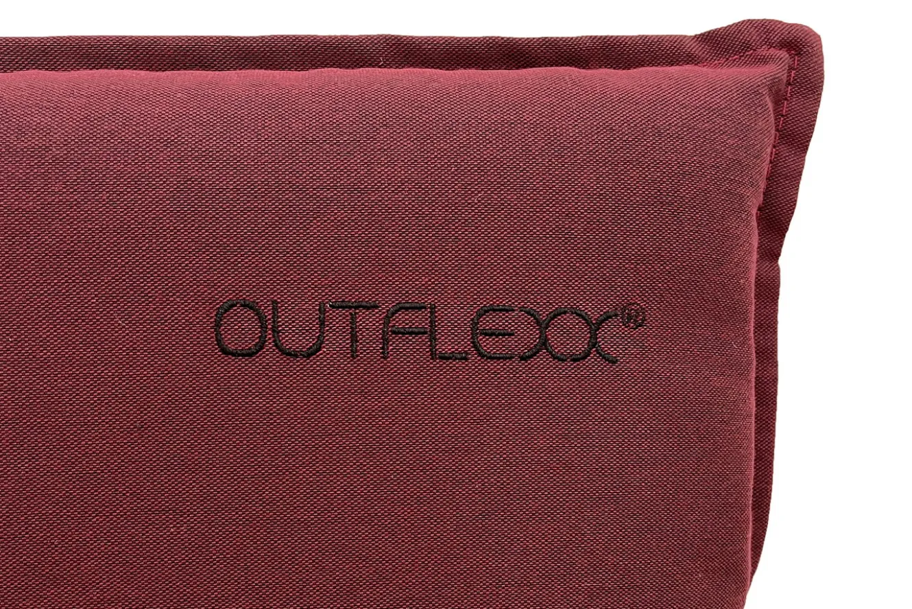 OUTFLEXX Green Sitzkissen für Hochlehner, bordeaux, recyceltes Polyester, 119 x 48 x 6 cm, strapazierfähig, witterungsbeständig