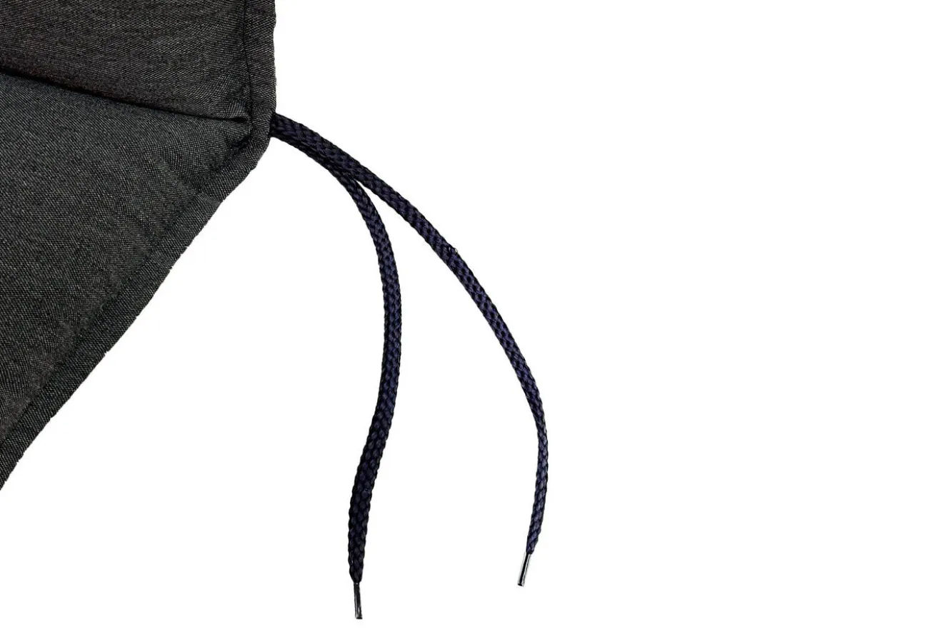 OUTFLEXX Green Sitzkissen für Niederlehner, anthrazit, recyceltes Polyester, 100 x 48 x 6 cm, strapazierfähig, witterungsbeständig