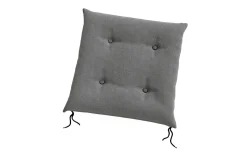 OUTFLEXX Green Sitzkissen, grau, recyceltes Polyester, 42 x 42 x 4 cm, einfarbig, mit Knopfheftung und Befestigungsbändern