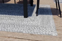 OUTFLEXX Harmony Outdoor Teppich, Aluminium-White, recyceltes PET-Garn, 160 x 240 cm, für Innen- und Außenbereiche geeignet