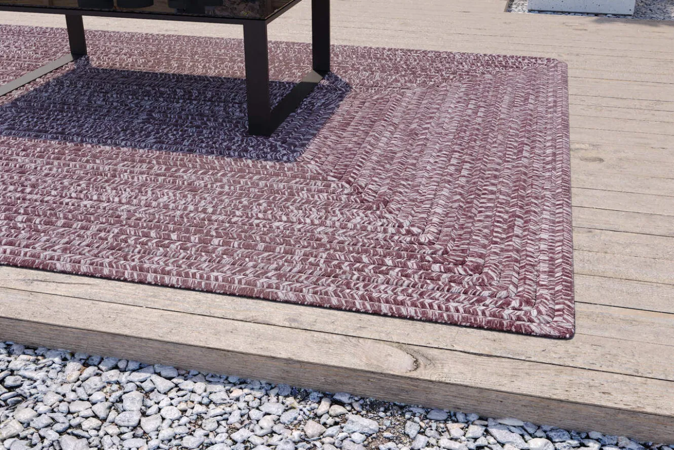 OUTFLEXX Harmony Outdoor Teppich, Andorra/Weiß, recyceltes PET-Garn, 160 x 240 cm, für Innen- und Außenbereiche geeignet