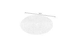 OUTFLEXX Harmony Outdoor Teppich, Andorra White, recyceltes PET-Garn, Ø 120 cm, für Innen- und Außenbereiche geeignet