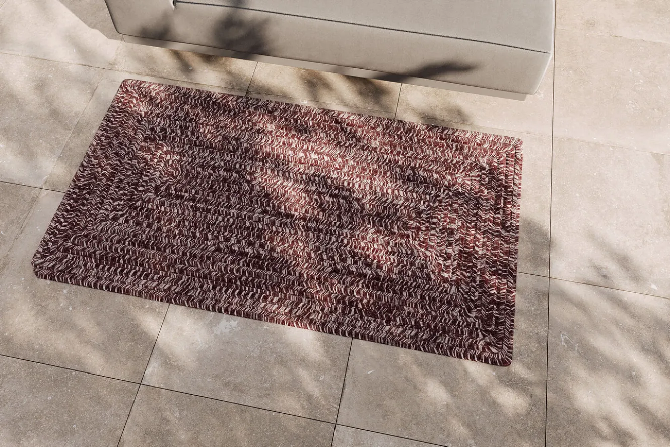 OUTFLEXX Harmony Outdoor Teppich, Andorra-White, recyceltes PET-Garn, ca. 90 x 160 cm, für Innen- und Außenbereiche geeignet