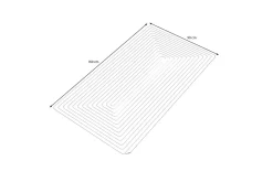 OUTFLEXX Harmony Outdoor Teppich, Aluminium-White, recyceltes PET-Garn, 90 x 160 cm, für Innen- und Außenbereich