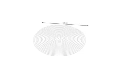 OUTFLEXX Harmony Outdoor Teppich, Aluminium-White, rund, PET-Garn aus recyceltem Material, Ø 120 cm, für Innen- und Außenbereiche geeignet