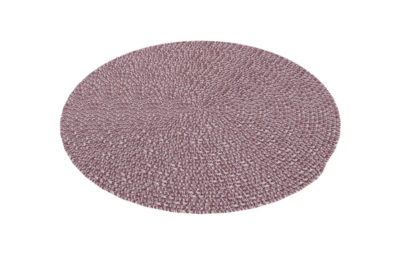 OUTFLEXX Harmony Outdoor Teppich, Andorra White, aus recyceltem PET-Garn, Ø 200 cm, für Innen- und Außenbereich geeignet