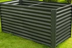 OUTFLEXX Hochbeet, anthrazit, Aluminium-Zink-Stahl, pulverbeschichtet, 180 x 90 x 84 cm