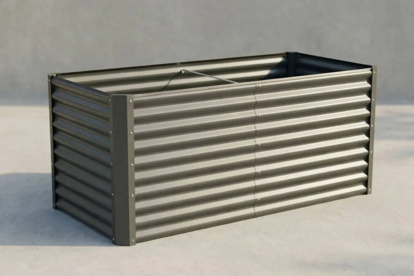 OUTFLEXX Hochbeet, anthrazit, Aluminium-Zink-Stahl, pulverbeschichtet, 180 x 90 x 84 cm