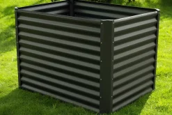 OUTFLEXX Hochbeet, anthrazit, Aluminium-Zink-Stahl, pulverbeschichtet, 120 x 90 x 84 cm, durch Zubehör erweiterbar