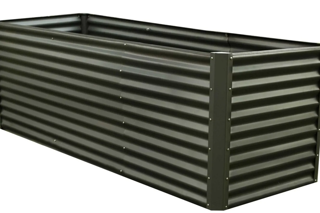 OUTFLEXX Hochbeetverlängerung, anthrazit, Aluminium-Zink-Stahl, pulverbeschichtet, 80x90x84 cm