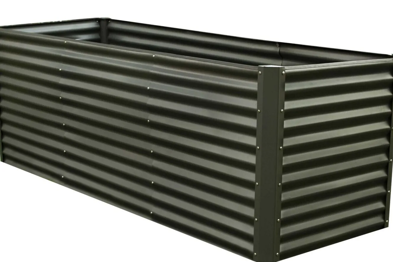 OUTFLEXX Hochbeetverlängerung, anthrazit, Aluminium-Zink-Stahl, pulverbeschichtet, 80x90x84 cm