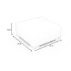 OUTFLEXX Hocker, desert-beige, Aluminium/Polyrattan, 70 x 70 x 31 cm, mit Fußkappen, pflegeleicht, hohe Belastbarkeit