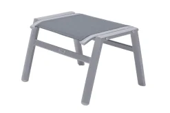 OUTFLEXX Hocker, silber/grau, Alu/Textilene, 49x55x37cm