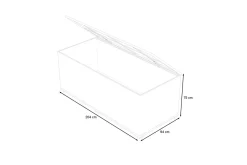 OUTFLEXX Kissenbox, beige, Polyrattan/Aluminium, 203 x 92 x 75 cm, witterungsbeständig, pflegeleicht, wasserabweisend