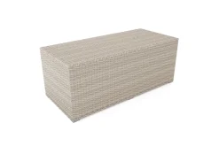OUTFLEXX Kissenbox, beige, Polyrattan/Aluminium, 203 x 92 x 75 cm, witterungsbeständig, pflegeleicht, wasserabweisend