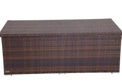 OUTFLEXX Kissenbox, braun marmoriert, Polyrattan, 204x94x75cm
