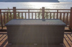 OUTFLEXX Kissenbox L, grau, Polyrattan, 204x94x75cm