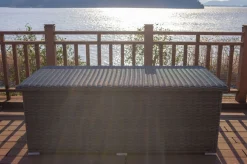 OUTFLEXX Kissenbox L, grau, Polyrattan, 204x94x75cm