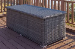 OUTFLEXX Kissenbox L, grau, Polyrattan, 204x94x75cm