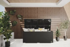 OUTFLEXX Kissenbox, schwarz, Polyrattan, 204x94x75cm