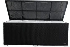 OUTFLEXX Kissenbox, schwarz, Polyrattan, 204x94x75cm