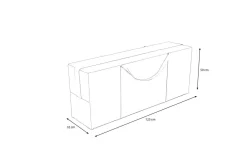 OUTFLEXX Kissentasche, schwarz, Polyester, TPU 420D Ripstop-Gewebe, 125 x 32 x 50 cm
