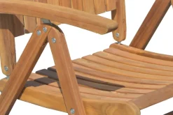 OUTFLEXX Klappsessel, natur, Akazie, 60 x 70 x 113 cm, verstellbar, FSC®-zertifiziertes Produkt