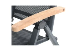 OUTFLEXX Klappstuhl, anthrazit matt, Aluminium/Teak, 69x59x106cm