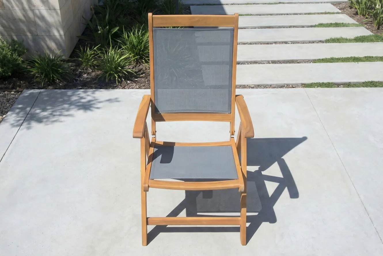 OUTFLEXX Klappstuhl, 5-fach verstellbar, Akazie FSC®-zertifiziert, 60x71x107cm