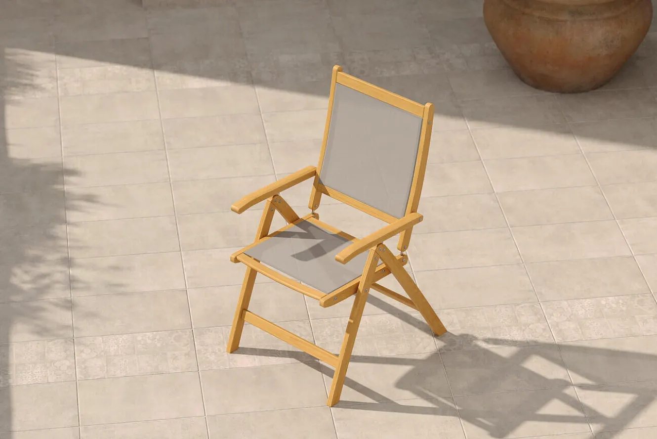OUTFLEXX Klappstuhl, 5-fach verstellbar, Akazie FSC®-zertifiziert, 60x71x107cm