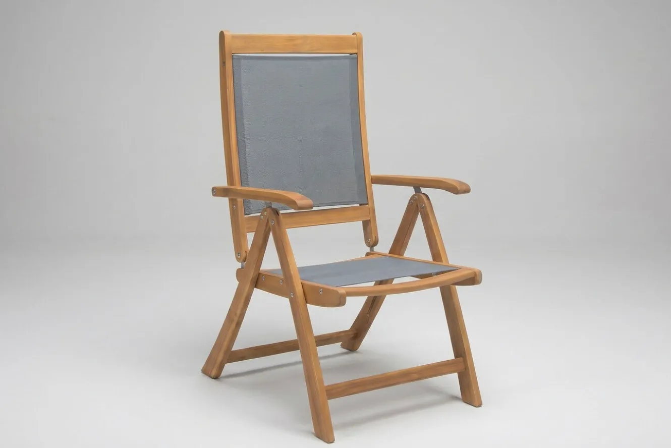 OUTFLEXX Klappstuhl, 5-fach verstellbar, Akazie FSC®-zertifiziert, 60x71x107cm