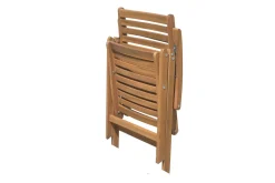 OUTFLEXX Klappstuhl, natur, Akazie, 70 x 55 x 105 cm, naturbelassen, 5-fach verstellbar, FSC®-zertifiziertes Produkt