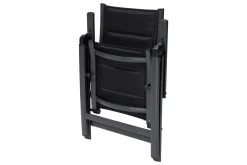 OUTFLEXX Klappstuhl, padded, schwarz, Aluminium, klappbar, pulverbeschichtet, robust, leichte Handhabung