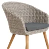 OUTFLEXX Kota Garten-Essgruppe, grau/natur, Akazie/Polyrattan/Alu, Ausziehbarer Tisch 180/220/260 x 100 cm, 8 Sessel, FSC®-zertifiziertes Produkt