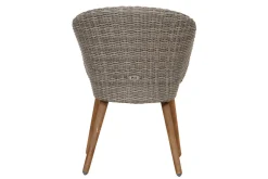 OUTFLEXX Kota Garten-Essgruppe, grau/natur, Akazie/Polyrattan/Alu, Ausziehbarer Tisch 180/220/260 x 100 cm, 8 Sessel, FSC®-zertifiziertes Produkt