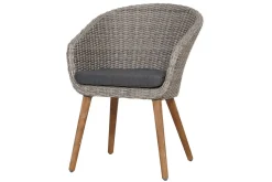 OUTFLEXX Kota Garten-Essgruppe, 6 Personen, ausziehbarer Tisch 180–260 cm, Akazie FSC®-zertifiziert/Polyrattan